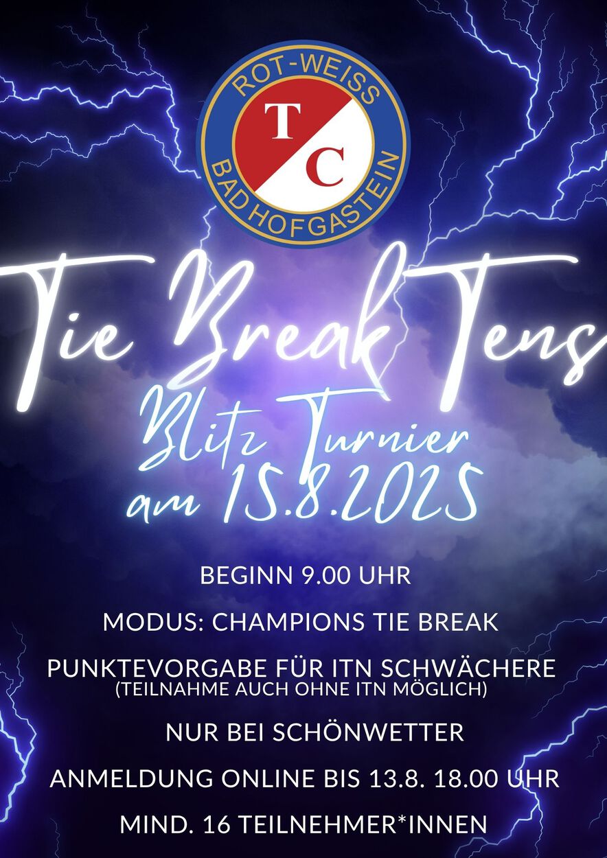 Tie Break Tens Blitzturnier - ABGESAGT